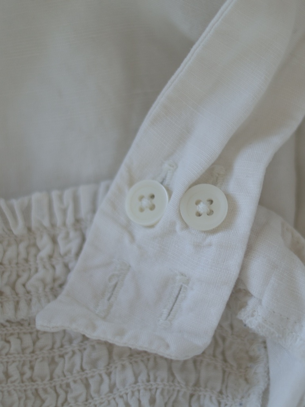 Uniqlo Linen Cotton Square Neck A Line Shirred Midi Dress White M Renfaire Flowy - Picture 6 of 9